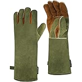 INNO STAGE Welding Gloves Heat Resistant 16 Inches Cowhide 662 ℉ Leather Forge Mig Welder Gloves for BBQ