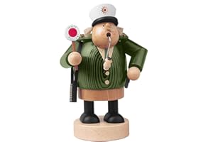 KWO Policeman Holding Halt Sign German Incense Smoker - 20 cm / 8 Inch
