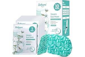 BeHoomi Steam Eye Mask, 10 Packs Heated Eye Mask, Self Heating Disposable SPA Warm Compress for Eyes Sleep Mask, Soothing Moist Heat Eye Masks, Travel Essentials & Relaxation Gifts (Unscented)