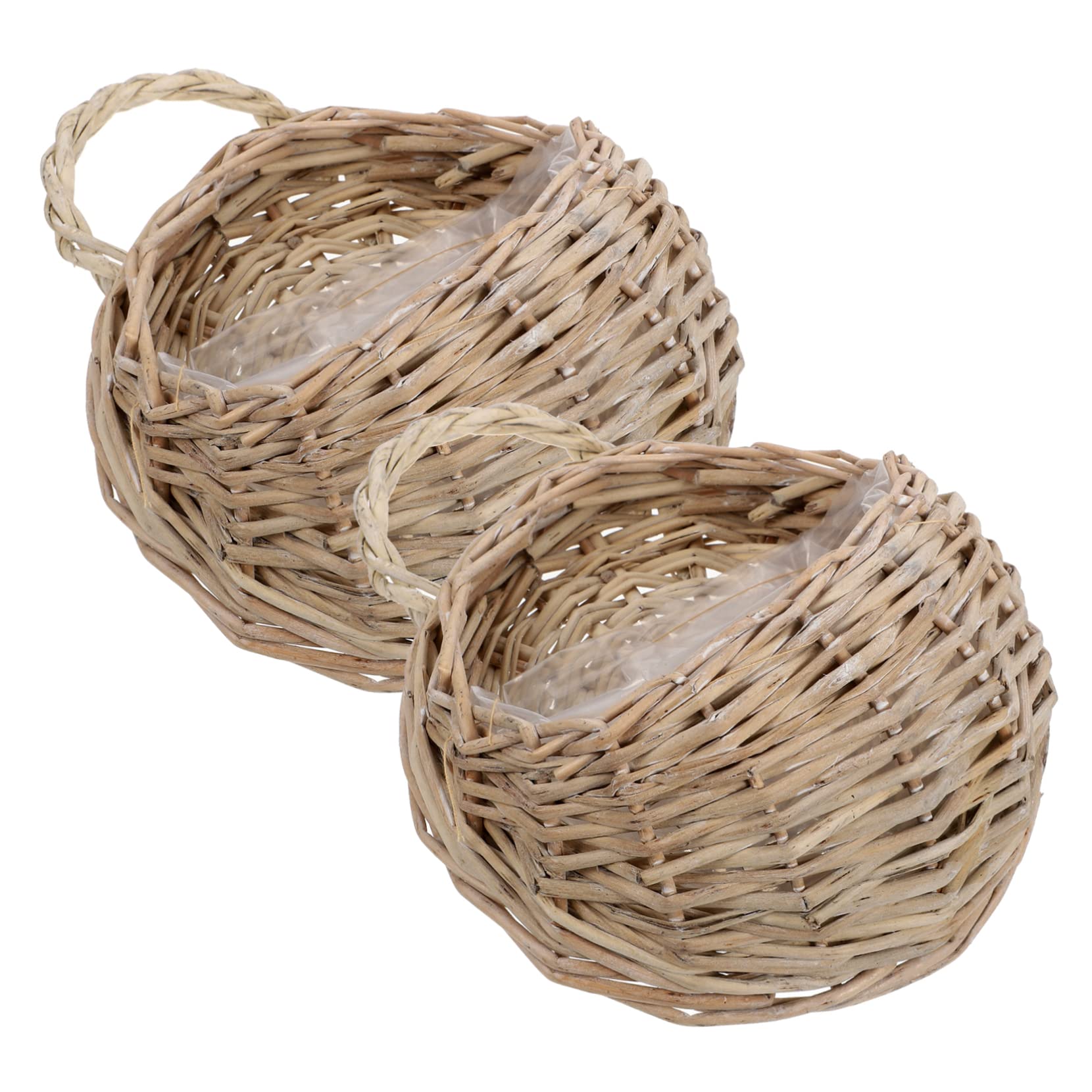 KITANDOVE 2Pcs Woven Wall Hanging Basket Planters for Home and Garden Decorative Baskets for Artificial Flowers Hanging Baskets