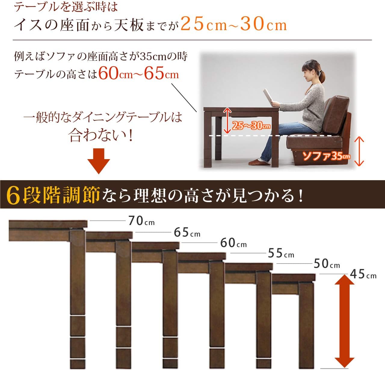 Amazon Co Jp 高さ調節ダイニングこたつ スクット 150x90cm こたつ本体のみ ホーム キッチン