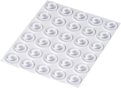 Happy Bananas Self-Adhesive Clear Flat-Topped Bumper Pads 30 pcs 8.2mm