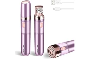 Gurelax Hair Removal Epilator for Women, Rechargeable Facial Epilator Hair Remover, 2-in-1 Electric Epilator & Shaver, 18 Carat Gold Plated Head, All Ages and Skin Types
