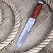 Grand Way Hunting Knife - Fixed Blade Survival Bowie Stainless Steel Knife with Wood Handle - 2654 WP
