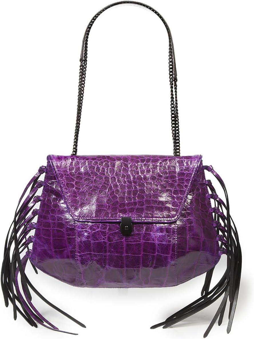 Eric Javits Luxury Fashion Designer Women's Handbag - Lindsay - Violet
