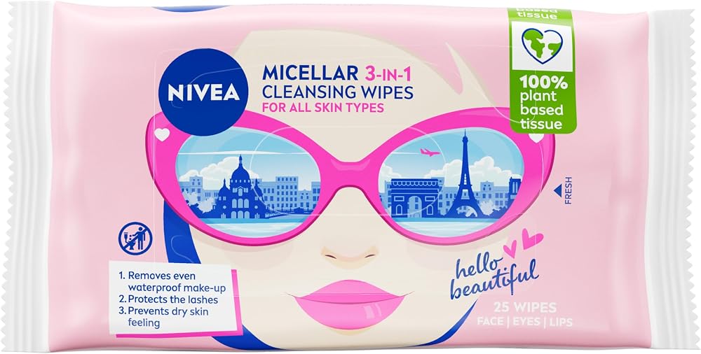 NIVEA Limited Edition Micellar Cleansing Wipes 25pcs Biodegradable