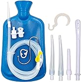 Smokitcen Enema Kit &ndash; 2L Enema Bag&ndash; 5.0ft. Long Silicone Hose &ndash; 5 Multi-Size Reusable Tips &ndash; Controlled Water Flow &ndash; for Colon Detox Cleanse Enemas