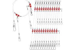 YOTO Fishing Leaders,Saltwater Tackle Rig with Swivels Snap, High-Strength Fishing Wire Gear Equipment for Lures Bait Or Hooks,1Arm and 2Arm