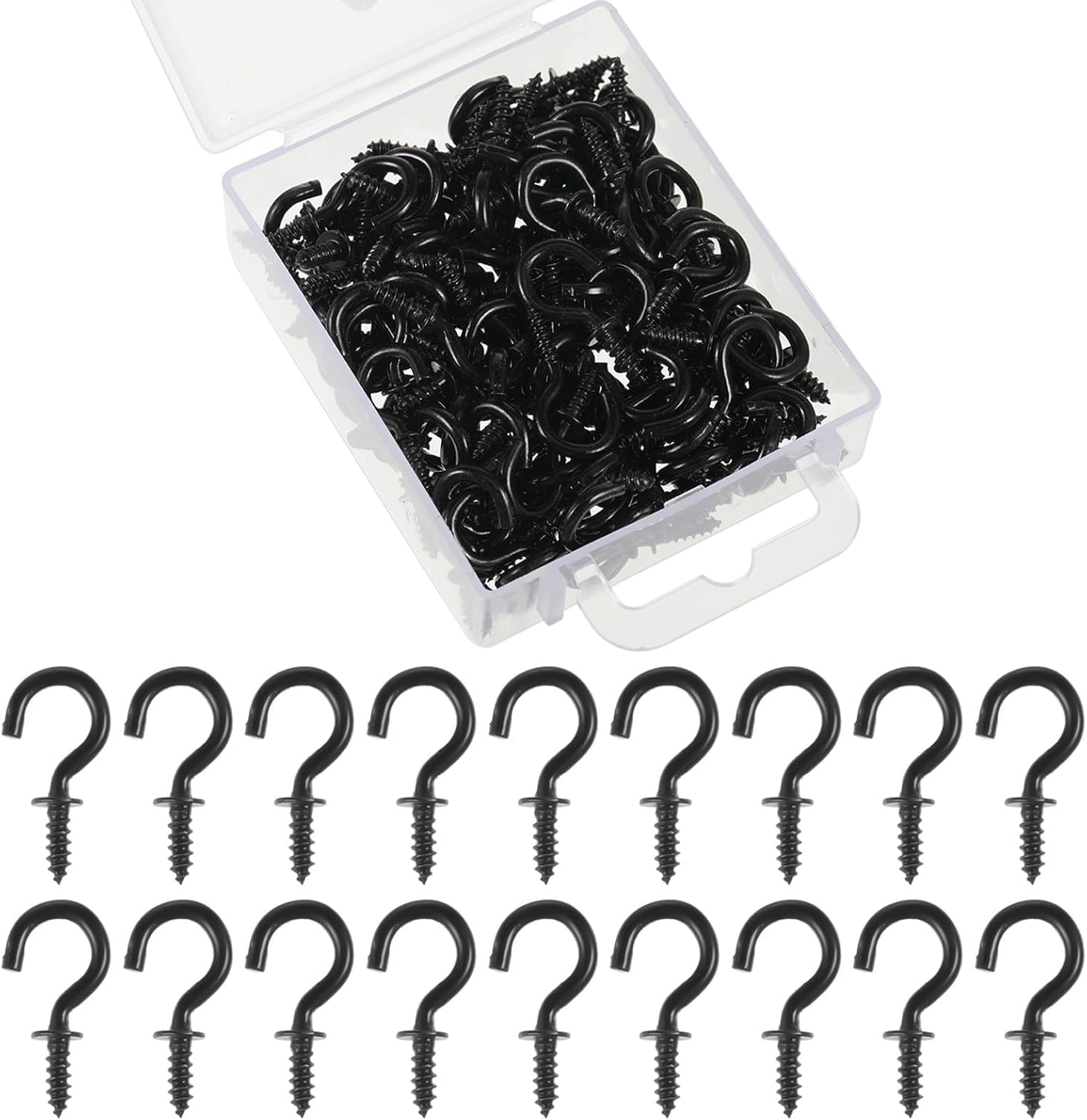 120Pcs 1/2 Inch Screw Hooks Small Metal Nickel Plated Screw in Hooks Small Outdoor Wall Hooks Galvanized Metal Screw in Hooks Mini Hooks for Hanging Hooks for Hanging Cup Key Plants Arts Decorations