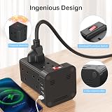 Kemelo Tower Extension Lead 8 Outlet 4 USB Ports 13A 3250W 2M Surge view 8