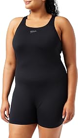 Speedo Women Endurance+ Eco Legsuit Swimsuit Chlorine Resistant Black view 4