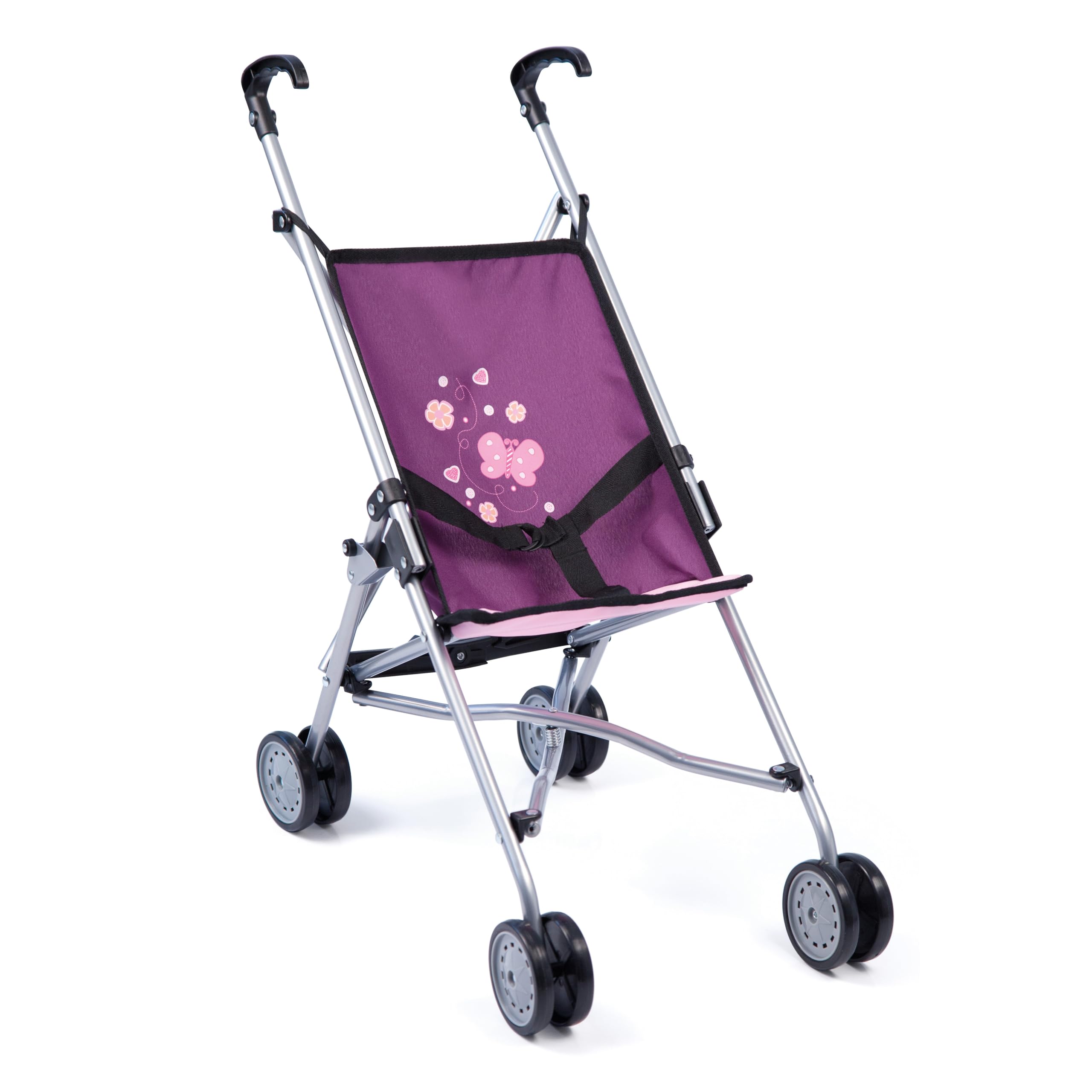 Bayer Design 30157AA Dolls pushchair, stroller, foldable, double wheels, security belt