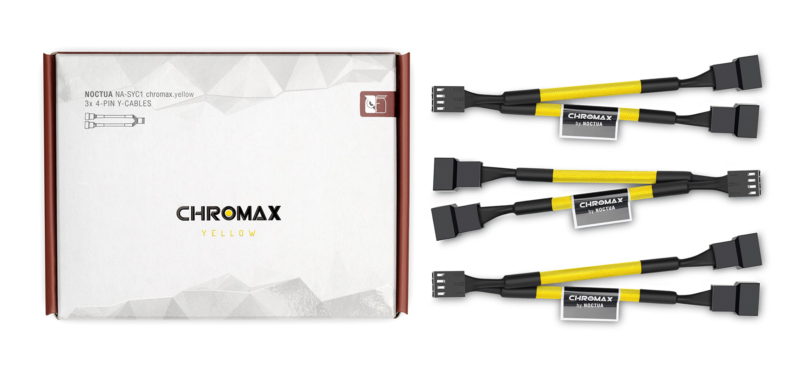 Noctua NA-SYC1 chromax.yellow, 4-Pin Y-Cables (Yellow)