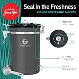 Coffee Gator Airtight Canister 1900 mL Stainless Steel with Date Tracker view 2