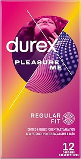 Durex Pleasure Me Condoms Ribbed & Dotted Regular 12s