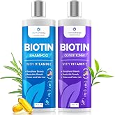 DermaChange Biotin Shampoo and Conditioner Set - Hair Growth Shampoo and Conditioner for Men &amp; Women - Shampoo Conditioner for Dry, Damage &amp; thinning hair with Tea Tree, Manuka Honey &amp; Rosemary 16oz