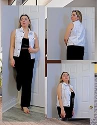 Chainscroll Women's Denim Vest Casual Classic Jean