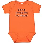 Auburn Fan BamaSmells Like My Diaper Baby Bodysuit Outfit