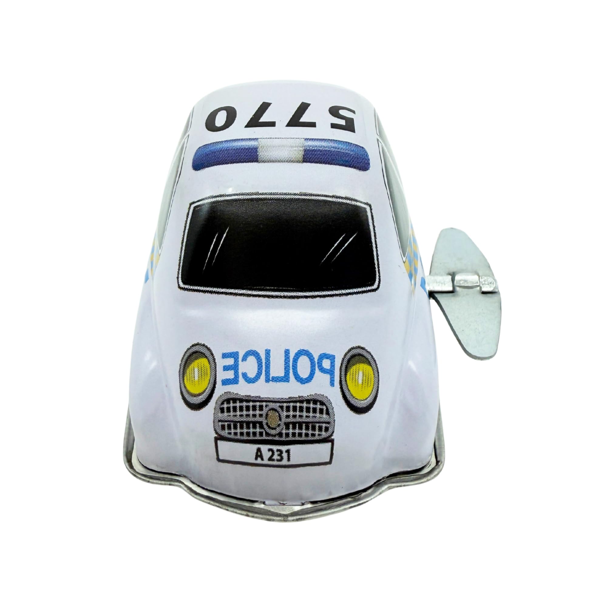 House of Marbes Classic Wind-Up Tin-Toy "Police Car"