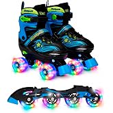 XINO SPORTS 2 in 1 Combo, Kids Roller Skates | Inline Skates - Interchangeable LED Light Up Skates for Kids Ages 6-12, Teens &amp; Adults, Inline Skates for Girls and Boys, Adjustable Roller Skates Blades