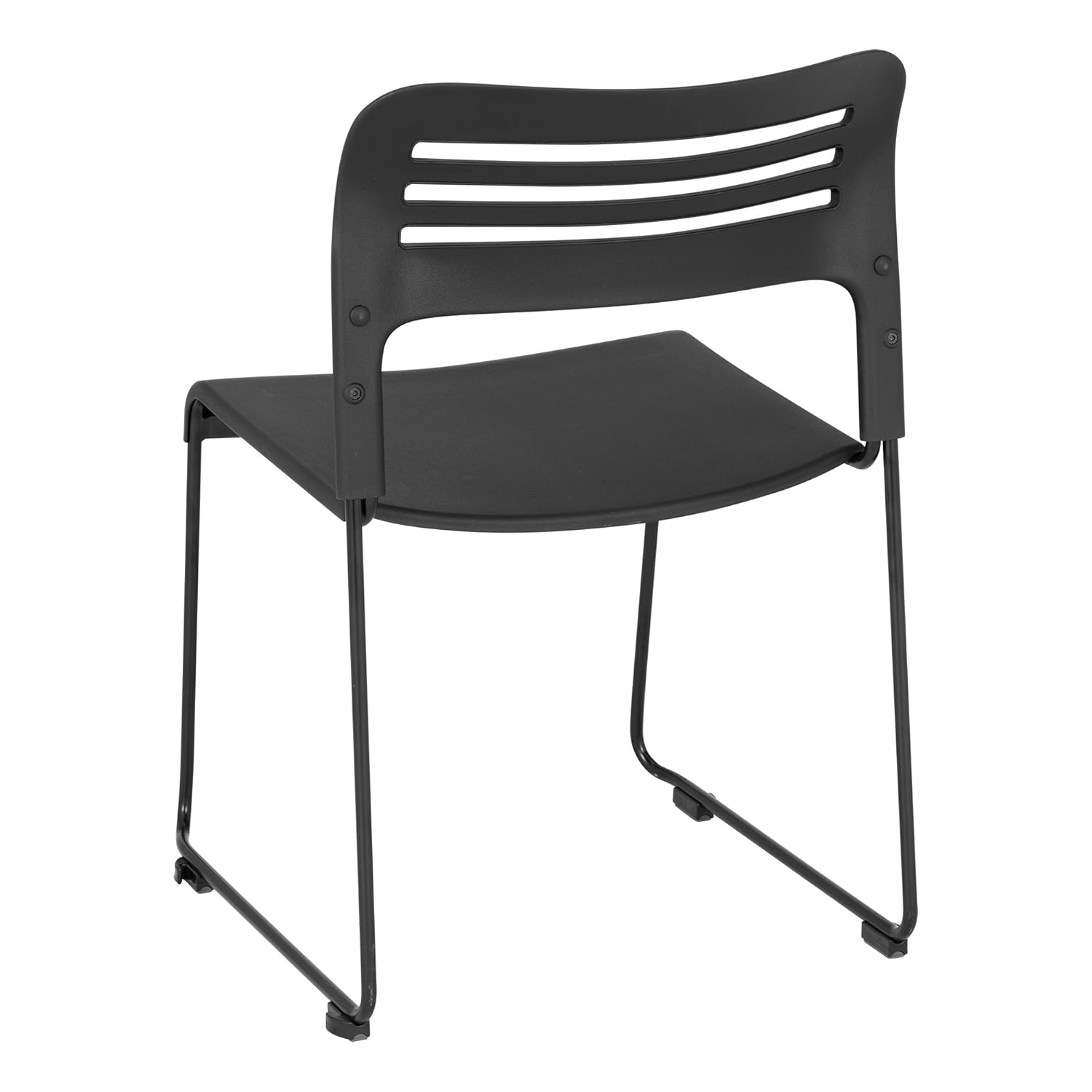 Learniture LNT-EYG1200-SO Stackable Chair with Sled Base (Pack of 2), Black/Silver: Industrial & Scientific