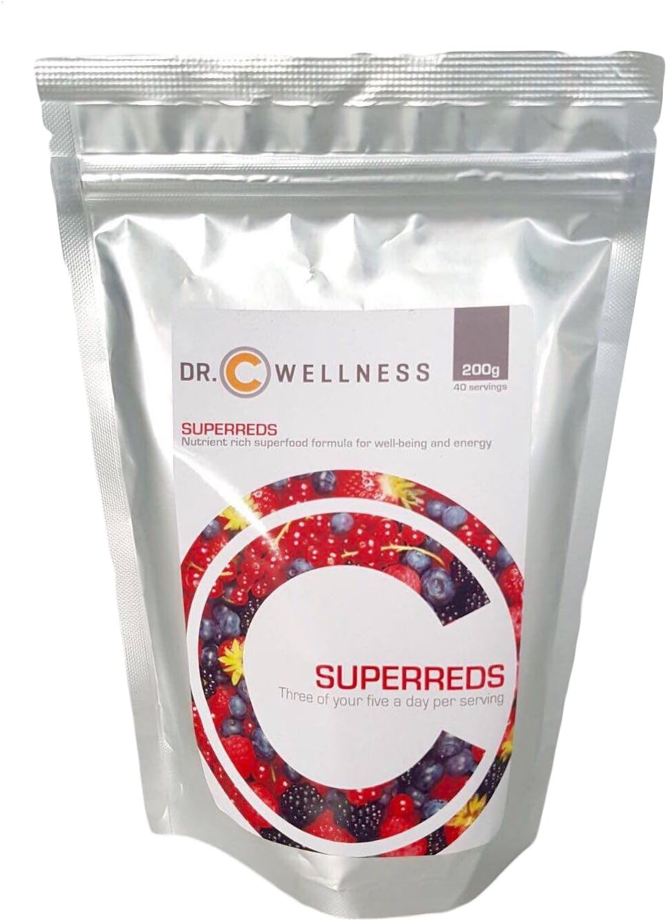 Pure Natural Super Red Antioxidant Supplement Powder 200gr, SuperReds Superfood, Beetroot Goji Berry Strawberry Raspberry