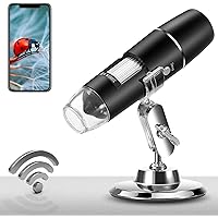 Wireless Digital Microscope 1X-1000X 1080P Handheld Portable Mini WiFi USB Microscope Camera with 8 LED Lights for…