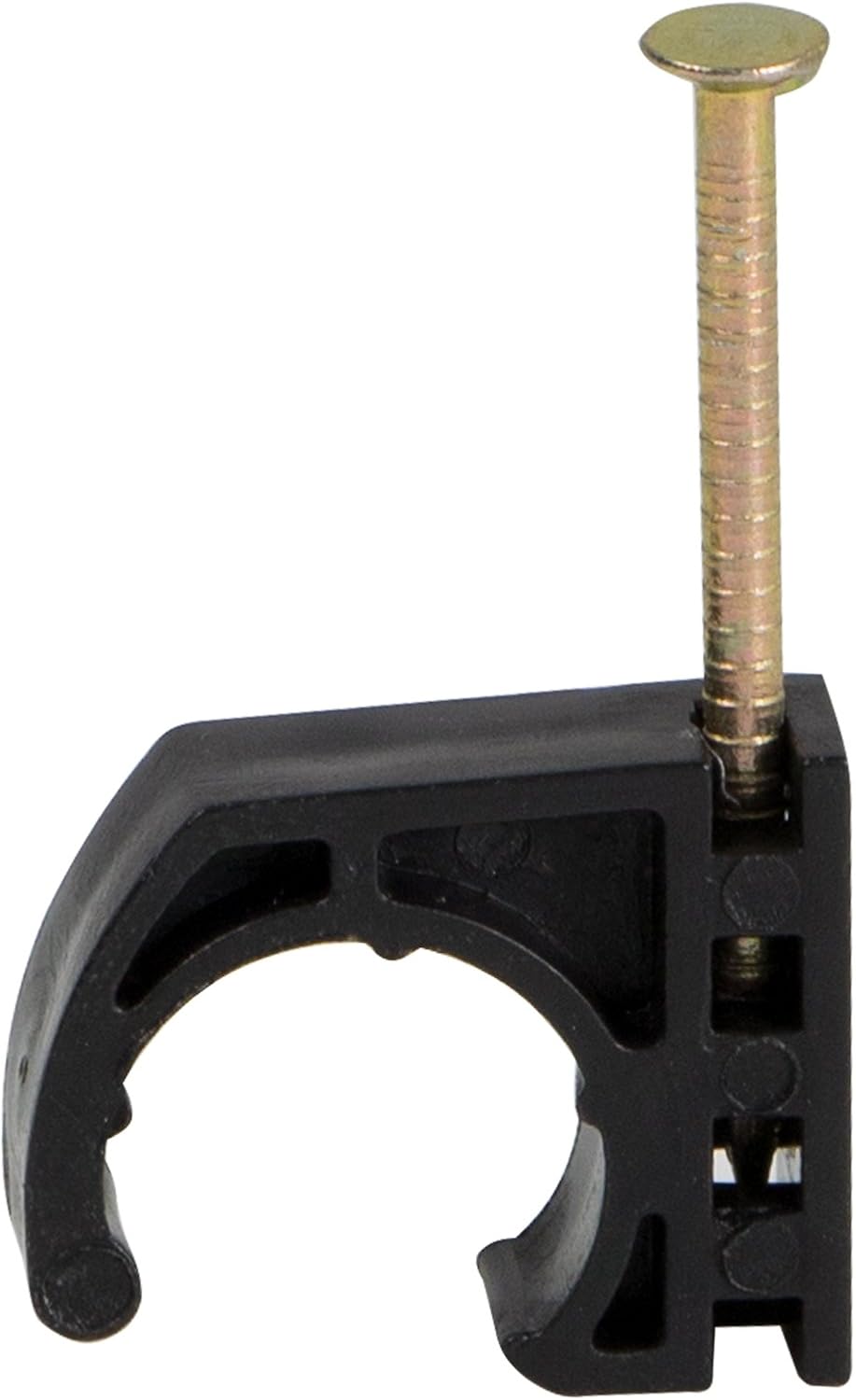 Highcraft ID234x50 Half Clamp J-Hook with Nail For Pex Tubing Pipe Support, 1/2 in, Black - - 