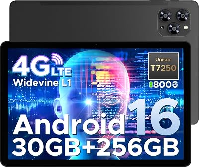 Tablet Tab G6 Android 16 de 11 polegadas, 30GB+256GB/2TB, 4G LTE Dual, Tablet Android Octa-Core de 8000mAh, Tablet com ecrã HD+ 90Hz e SIM, câmara de 13MP, Gemini AI/Face ID/WiFi/GPS/áudio 3,5mm