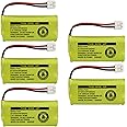 Kastar 5-Pack BT184342 / BT284342 Battery Replacement for AT&T BT6010 BT-6010 BT8000 BT-8000 BT8001 BT-8001 BT8300 BT-8300 BT18433 BT-18433 BT184342 BT-184342 BT28433 BT-28433 BT284342 BT-284342