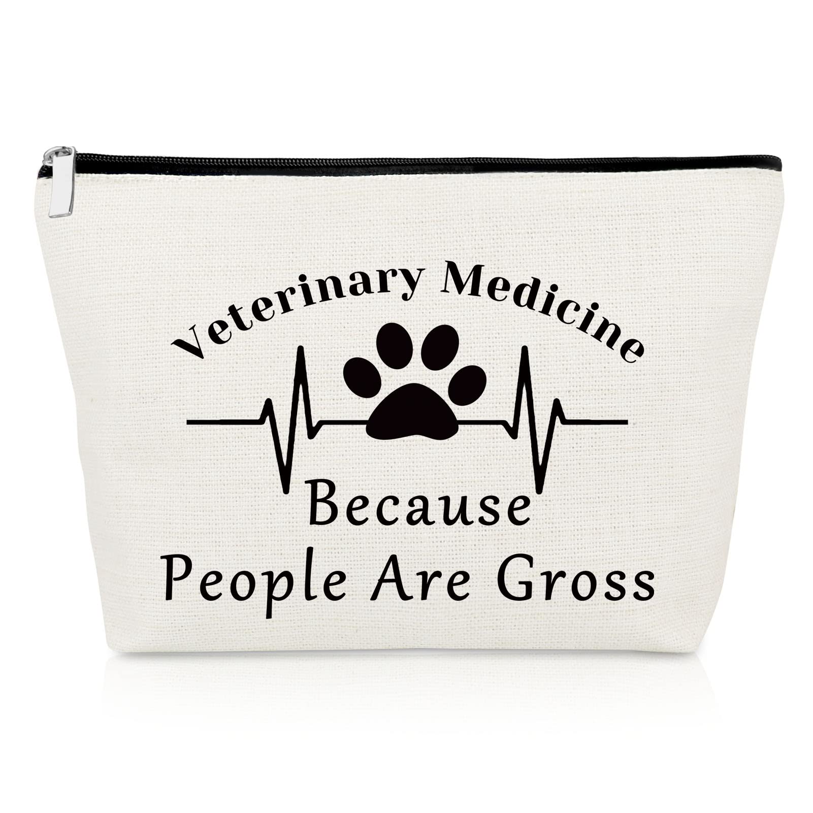 Veterinarian Gift for Women Makeup Bag Animal Rescue Gift Veterinary Technician Gifts for Dog Lover Vet Tech Medical Graduate Dog Doctor Cosmetic Bag Animal Lover Travel Makeup Pouch