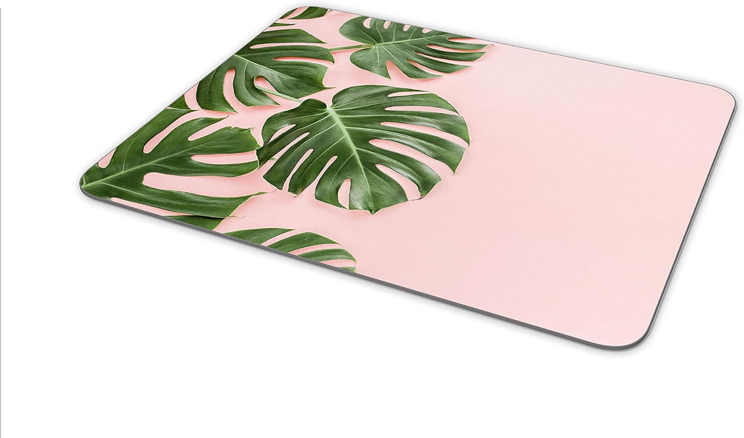 Destination Vinyl Ltd Palm Tree Leaves Pink Background Mouse Mat Pad Computer #14338, Multicolor, 23.5cm x 19.6cm x 5mm - Image 5