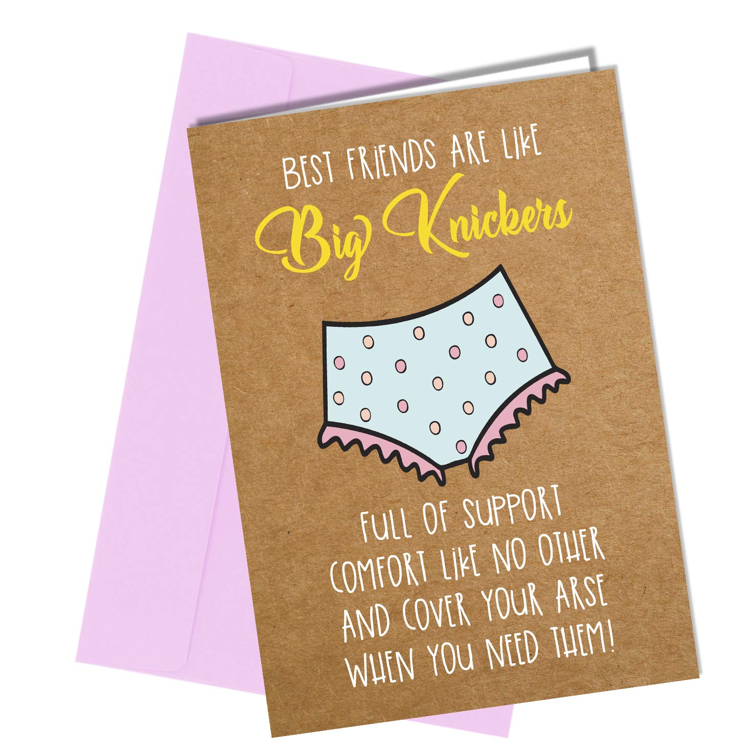 RUDE FUNNY Best Friend BIRTHDAY CARD Big Knickers Friend cheeky humour Greeting Card #1452