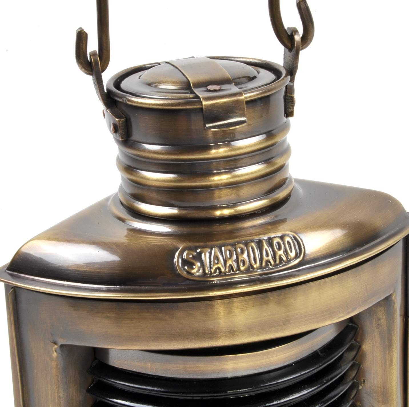 Starboard Navigation Lamp, antique, 21cm, Bronze - Image 3
