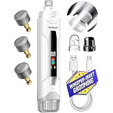 TIKOCAT Whisper-Quiet Dog Nail Grinder 50%More Power for Sensitive Dogs,Cat | 6-Speed Pet Nail Trimmer with LED Display &amp; 4 LED Lights, 3 Grinding Bits, No Over-Cutting,Stress-Free Grooming for All Pets