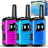 Kids Walkie Talkies Toys for Boys: 3 Pack Robots Walkies Talkies Kids Easter Birthday Gifts for 3 4 5 6 7 Year Old Boys Girls Toys Age 3-6 5-7 Year Old Boy Girl Basket Stuffers Outdoor Camping