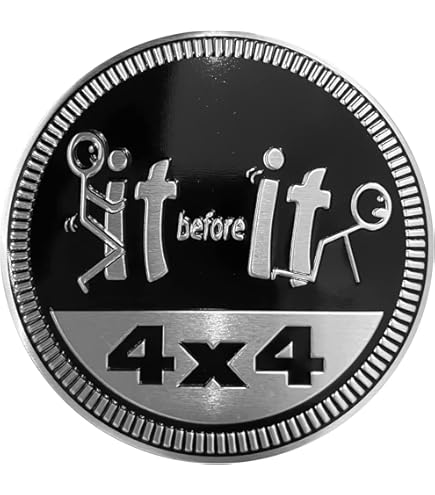 Booble Bounce Badge Rated Car Emblem, 4 X 4 Metal Automotive Badge 3D Metal Badges Emblems Round Emblem Decals Car Badge Decals Stickers Compatible With Jeep Wrangler Vehicles Trucks, Emblems - Canada - View #6