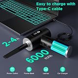 ONEWAY Compressed Air Duster Reusable Cordless with LED Light 3 Gear view 4