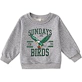 GLIGLITTR Sundays for the Birds Football Sweatshirt Toddler Baby Boy Football Games Day Sports Fan Pullover Long Sleeve Shirt
