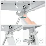 SONGMICS GSL12WT Folding Ladder 2 Steps Alloy Steel White 150 kg EN14183 view 8
