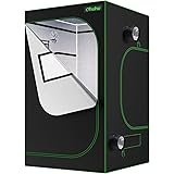 Ohuhu 48"x48"x80" Mylar Hydroponic Grow Tent with Observation Window, Floor Tray & Tool Bag, 4'x4' Plant Growing Tent with Du