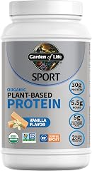 Garden of Life Sport Organic Vegan Protein Powder, Vanilla, 19 Servings | 30g Plant-Based Protein with Probiotics for Digesti