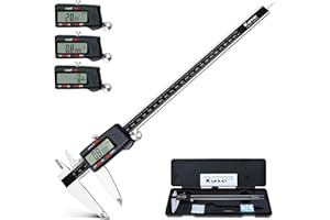 Kynup Micrometer Caliper Tool, 12Inch Digital Caliper, Vernier Caliper with Stainless Steel, Large LCD Screen, Auto - Off Feature, Inch Metric Fraction Conversion