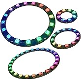 EEEEE RGB 8/12/16/24, LEDs LED Ring Set, 5050 Full Color, WS2812 / WS2812B Individual addressable Control Codes Included.