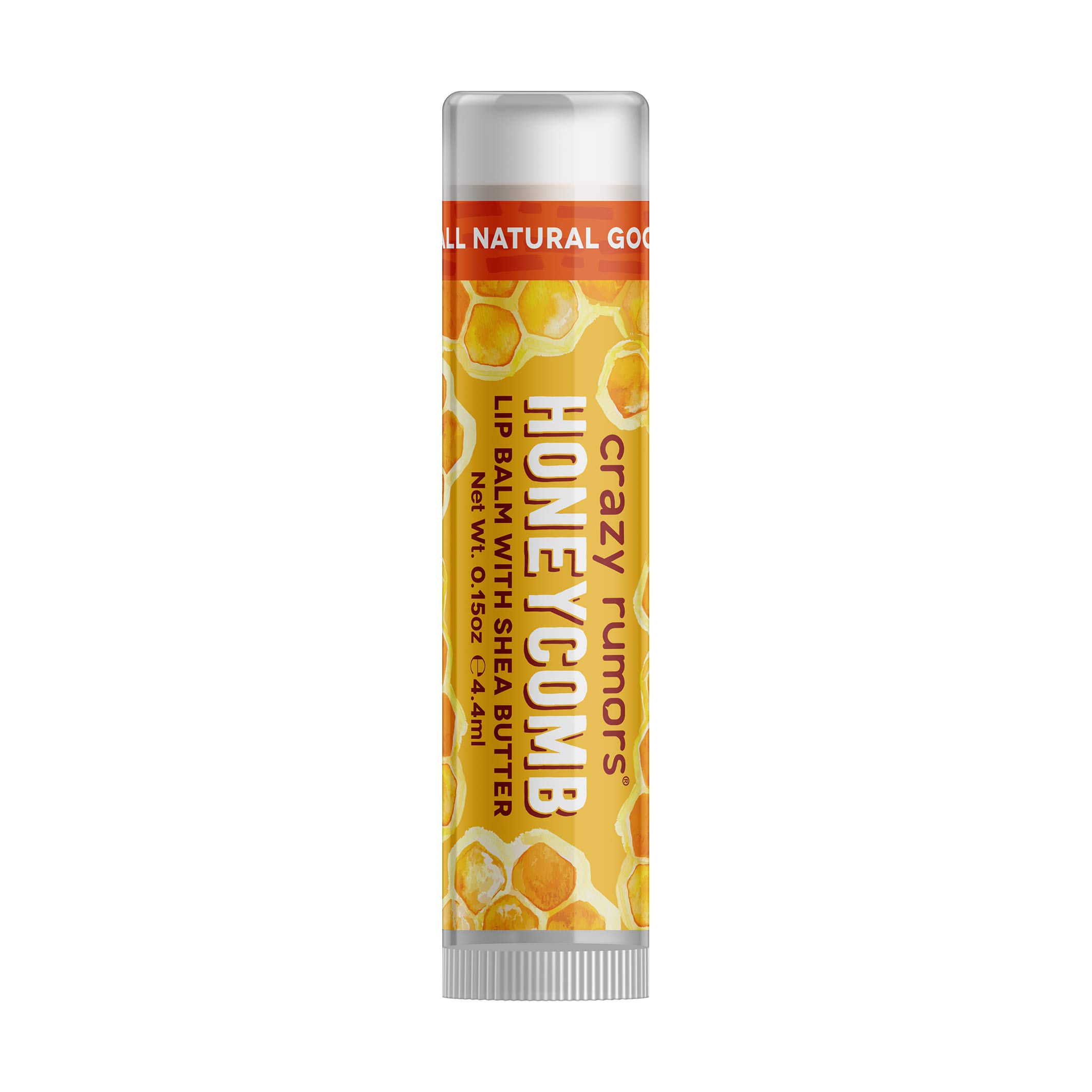 Crazy Rumors Honeycomb Shea Butter Soothing Lip Balm Stick for Dry Lips, 100% Natural and Vegan 4g