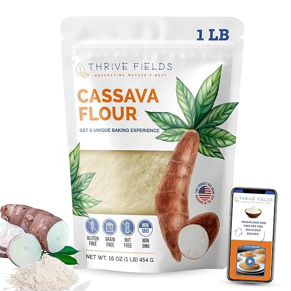 THRIVE FIELDS CASSAVA FLOUR – ALL-PURPOSE YUCA ROOT...