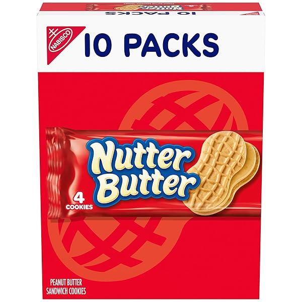 NUTTER BUTTER PEANUT BUTTER SANDWICH COOKIES, 10 SNACK...