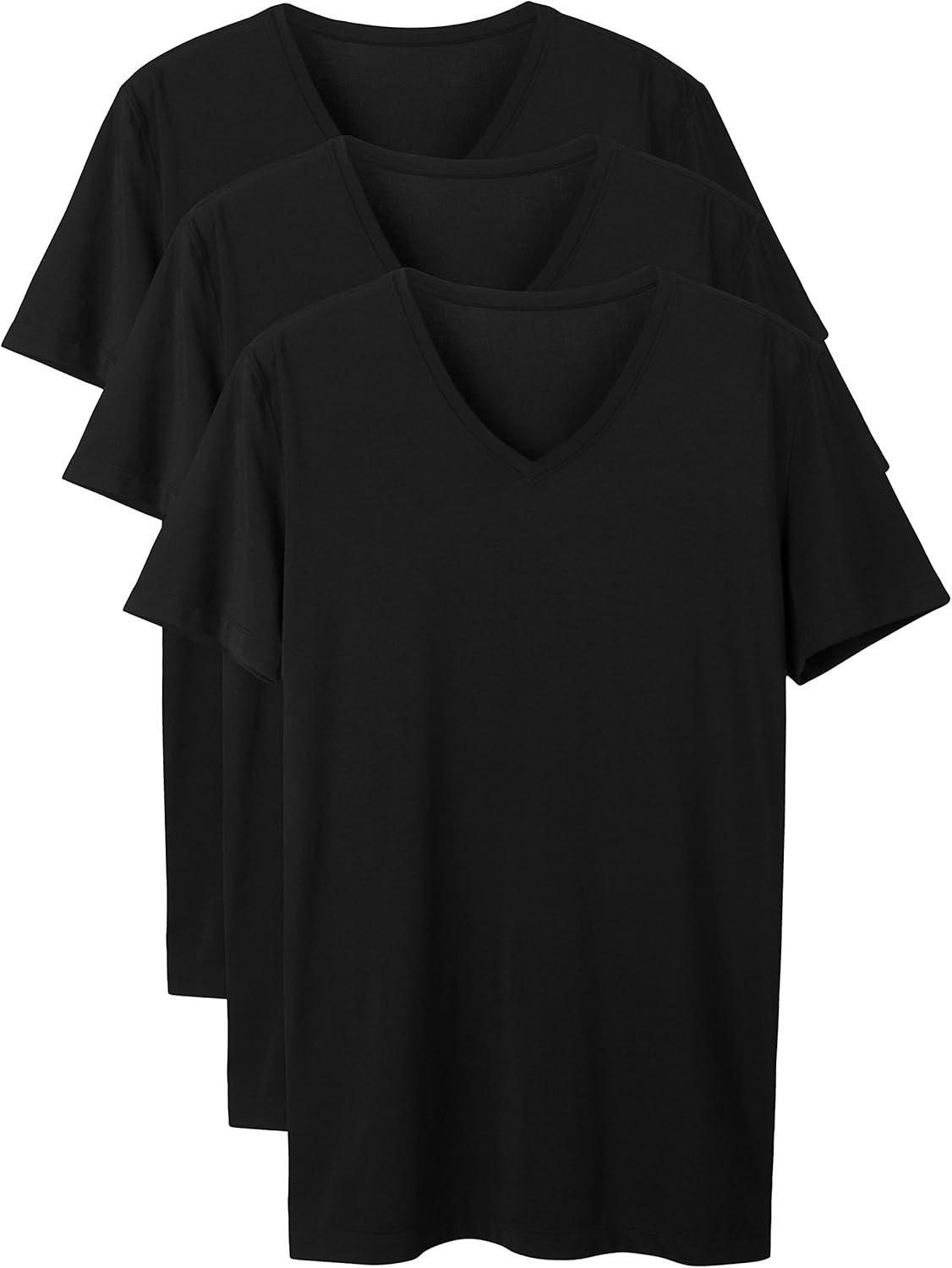 DAVID ARCHY Men's Undershirts Ultra Soft Micro Modal V-Neck Breathable T-Shirts 2 or 3 Pack: Clothing