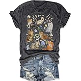 Vintage Butterfly and Moth T-Shirt for Women Casual Aesthetic Nature Short Sleeve Shirt Funny Animal Graphic Tees