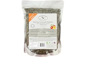HAPPY BUNNY FARMS Soil Conditioner and Fertilizer Pellets, Fertile Ground. 3-3-3 NPK. Rabbit Manure with Worm Castings and Chicken Manure. 3.5lb Bag.